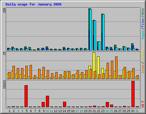 Daily usage for January 2026