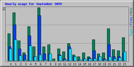 Hourly usage for September 2025