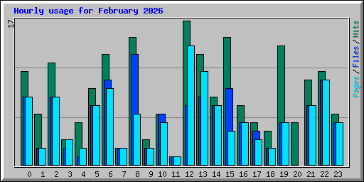 Hourly usage for February 2026